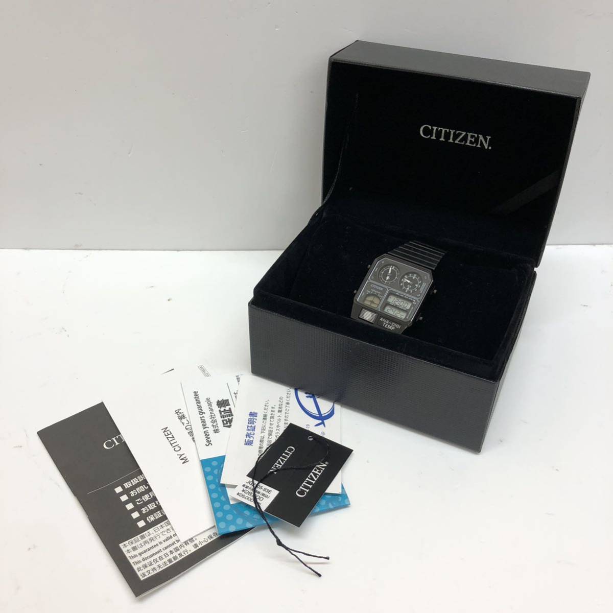CITIZEN JG2105-93E ANA-DIGI TEMP アナデジ テンプ 美品 シチズン